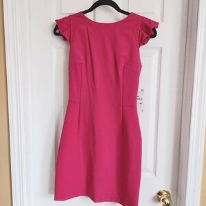 Zara beautiful Fuschia dress in size small with bow tie on back